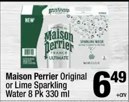 Super King Markets Maison Perrier Original or Lime Sparkling Water 8 Pk 330 ml offer