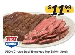 Winn Dixie USDA Choice Beef Boneless Top Sirloin Steak offer
