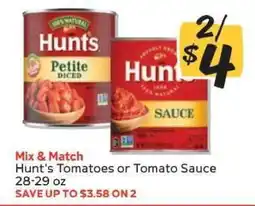 Winn Dixie Hunt's Tomatoes or Tomato Sauce offer