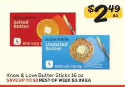 Winn Dixie Know & Love Butter Sticks 16 oz offer