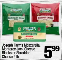 Super King Markets Joseph Farms Mozzarella, Monterey Jack Cheese offer