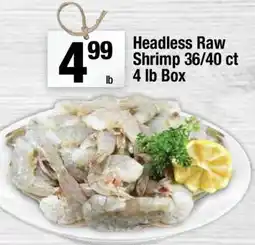 Super King Markets Headless Raw Shrimp 36/40 ct 4 lb Box offer