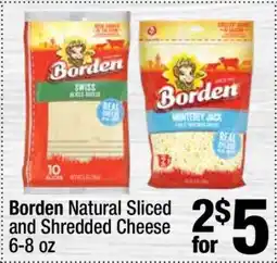 Super King Markets Borden Natural Sliced and Shredded Cheese offer
