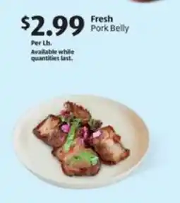 Aldi Fresh Pork Belly offer