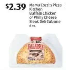 Aldi Mama Cozzi's Pizza Kitchen Buffalo Chicken or Philly Cheese Steak Deli Calzone offer