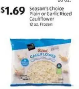 Aldi Season's Choice Plain or Garlic Riced Cauliflower offer