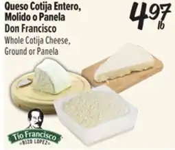 El Super Don Francisco Whole Cotija Cheese, Ground or Panela offer
