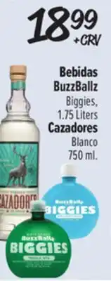 El Super Bebidas BuzzBallz Biggies, 1.75 Liters Cazadores Blanco 750 ml offer