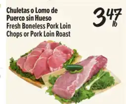 El Super Fresh Boneless Pork Loin Chops or Pork Loin Roast offer