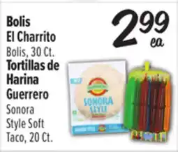El Super El Charrito Bolis, 30 Ct. or Guerrero Sonora Style Soft Taco, 20 Ct offer