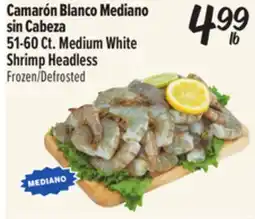 El Super 51-60 Ct. Medium White Shrimp Headless offer