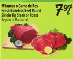 El Super Fresh Boneless Beef Round Sirloin Tip Steak or Roast offer