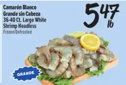 El Super 36-40Ct. Large White Shrimp Headless offer