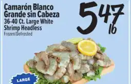 El Super Fresh 36-40Ct. Large White Shrimp Headless offer