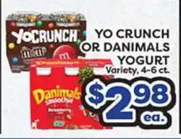 Torres Supermercado YO CRUNCH OR DANIMALS YOGURT offer