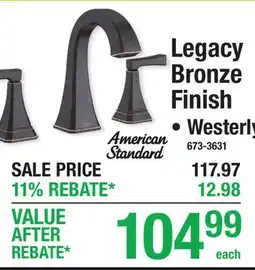 Menards Legacy Bronze Finish offer