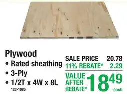 Menards Sheating Plywood offer