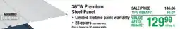 Menards 36W Premium Steel Panel offer