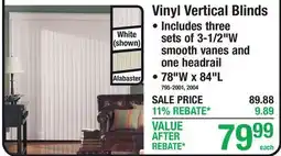 Menards Vinyl Vertical Blinds offer