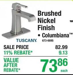 Menards Brushed Nickel Finish offer