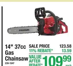 Menards 14 37cc Gas Chainsaw offer