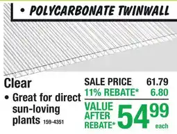 Menards ROOF PANELS Clear offer