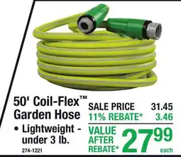 Menards 50' Coil-Flex Garden Hose offer