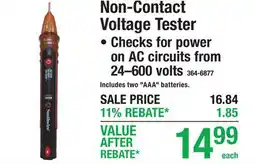 Menards STOCK SOUTHWIRE Non-Contact Voltage Tester offer