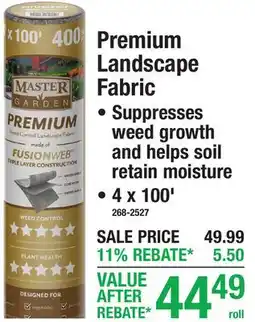 Menards Premium Landscape Fabric offer