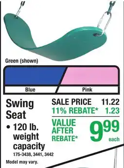 Menards Swing Seat offer