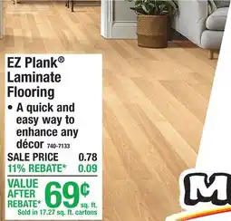Menards EZ Plank Laminate Flooring offer