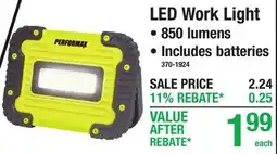 Menards LED Work Light offer