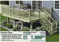 Menards Florence Deck offer