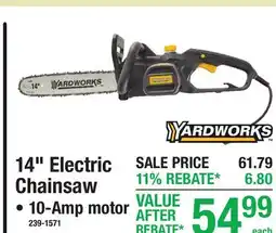 Menards 14 Electric Chainsaw offer