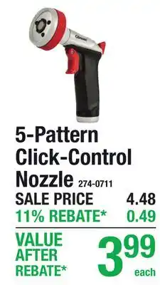 Menards 5-Pattern Click-Control Nozzle offer