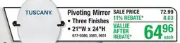 Menards Pivoting Mirror offer