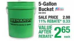 Menards 5-Gallon Bucket offer