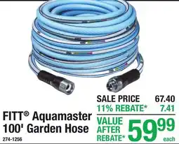 Menards FITT Aquamaster 100' Garden Hose offer