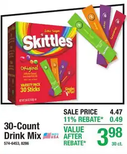 Menards 30-Count Drink Mix offer