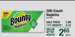 Menards 200-Count Napkins offer