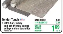 Menards Tender Touch offer