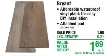 Menards Bryant offer