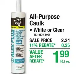 Menards All-Purpose Caulk offer