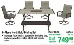 Menards 6-Piece Northfield Dining Set offer
