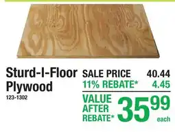 Menards Sturd-I-Floor Plywood offer