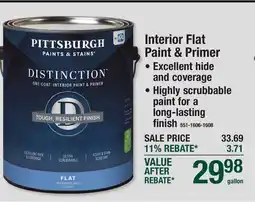Menards Interior Flat Paint & Primer offer