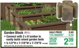Menards Garden Block offer