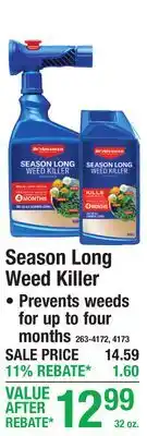 Menards Season Long Weed Killer offer