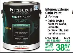 Menards Interior/Exterior Satin Paint & Primer offer