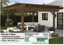 Menards Cabernet Pergola offer